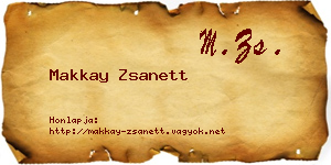 Makkay Zsanett névjegykártya